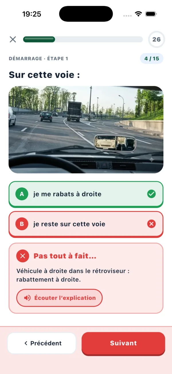 Une erreur expliquée dans l’application